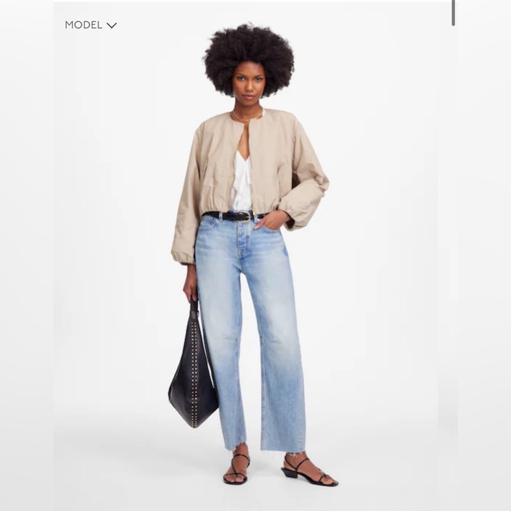 Madewell Light Blue Straight Ankle Crop Jeans